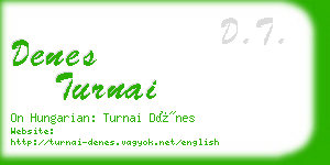 denes turnai business card